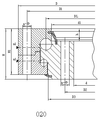 雙排球式回轉(zhuǎn)支承無(wú)齒式